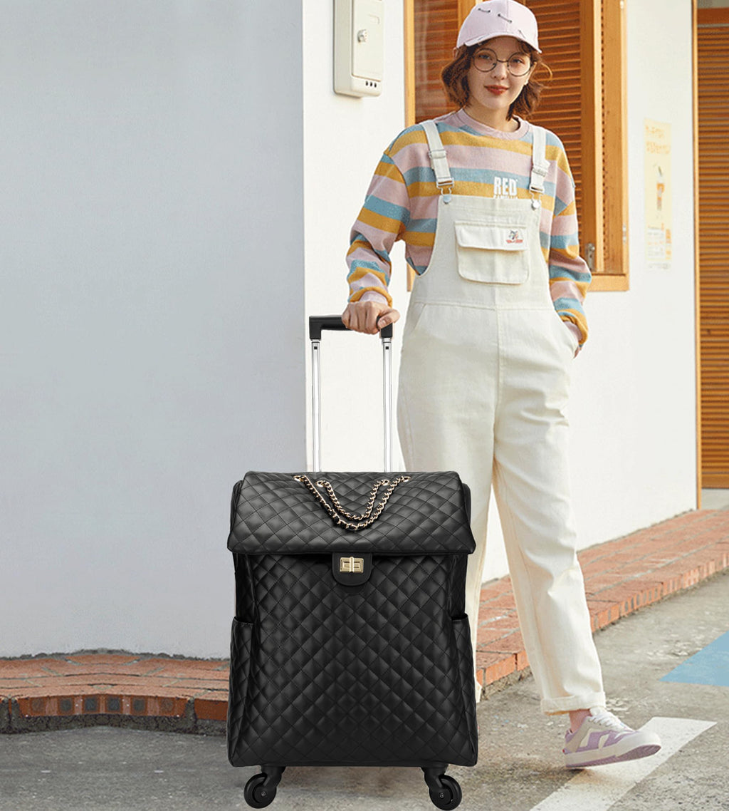 20in Leather Softside Carry on Suitcases