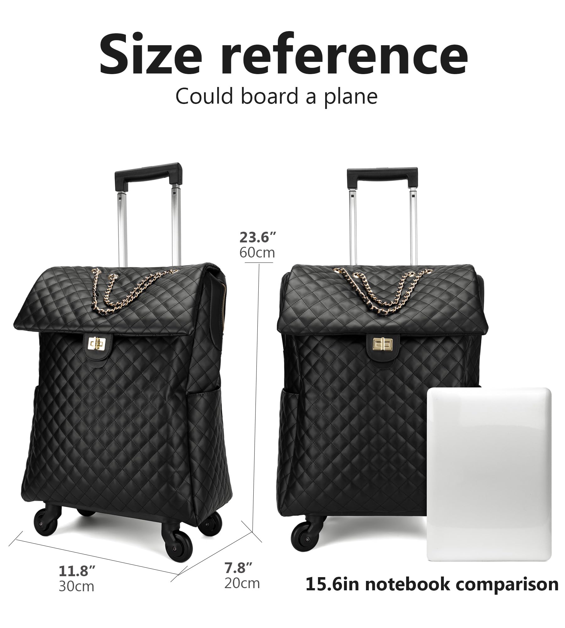 20in Leather Softside Carry on Suitcases