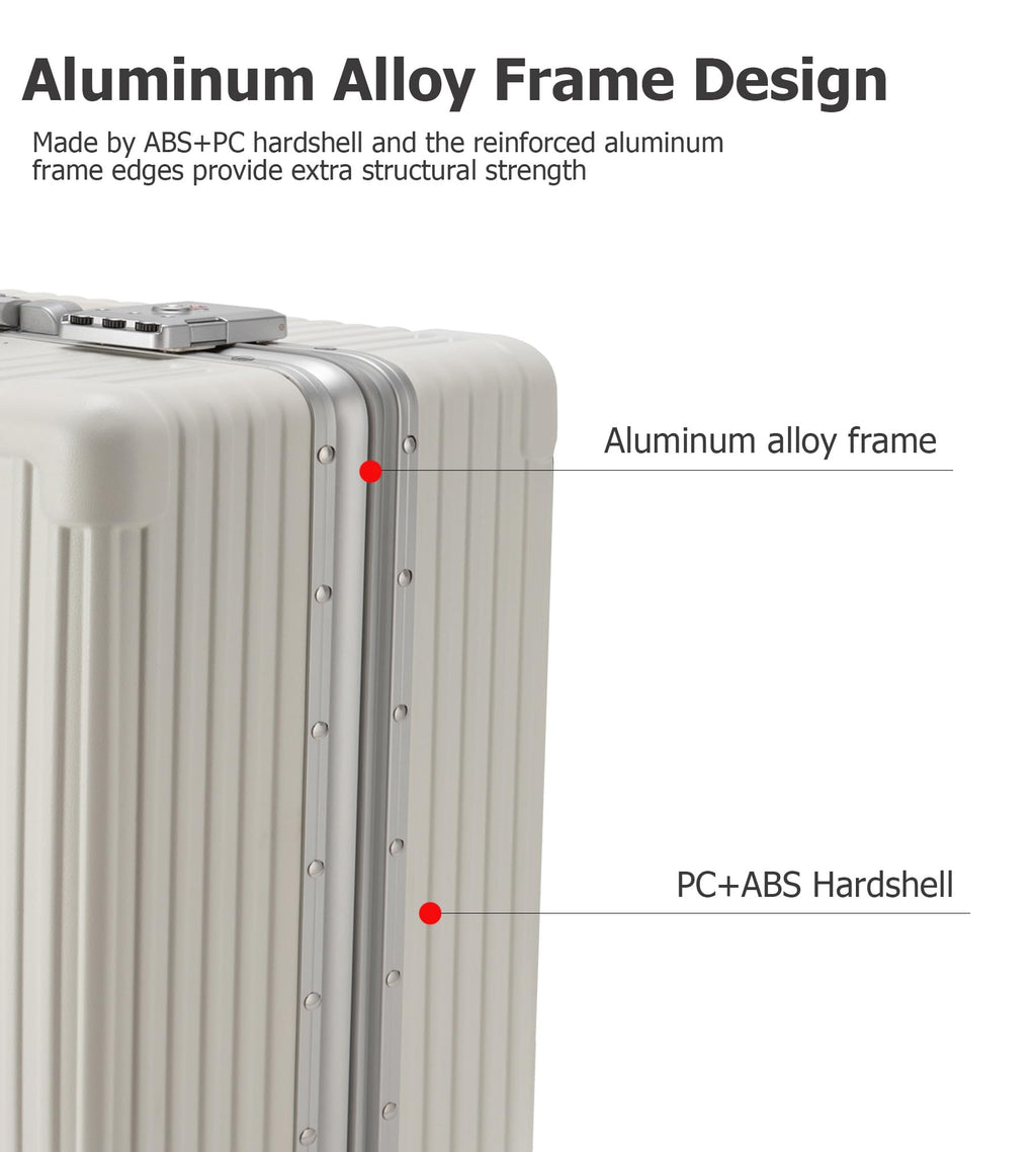 20.8"X15"X8.7 Airline Approved Built-In TSA lock Carry on Suitcase, with Cup Holder, USB Port, Phone Holder