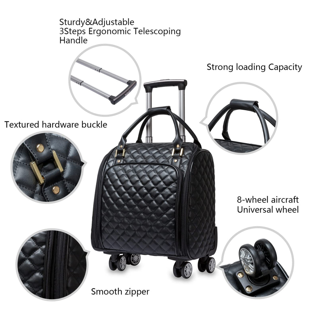 20in Leather Softside Carry on Suitcases
