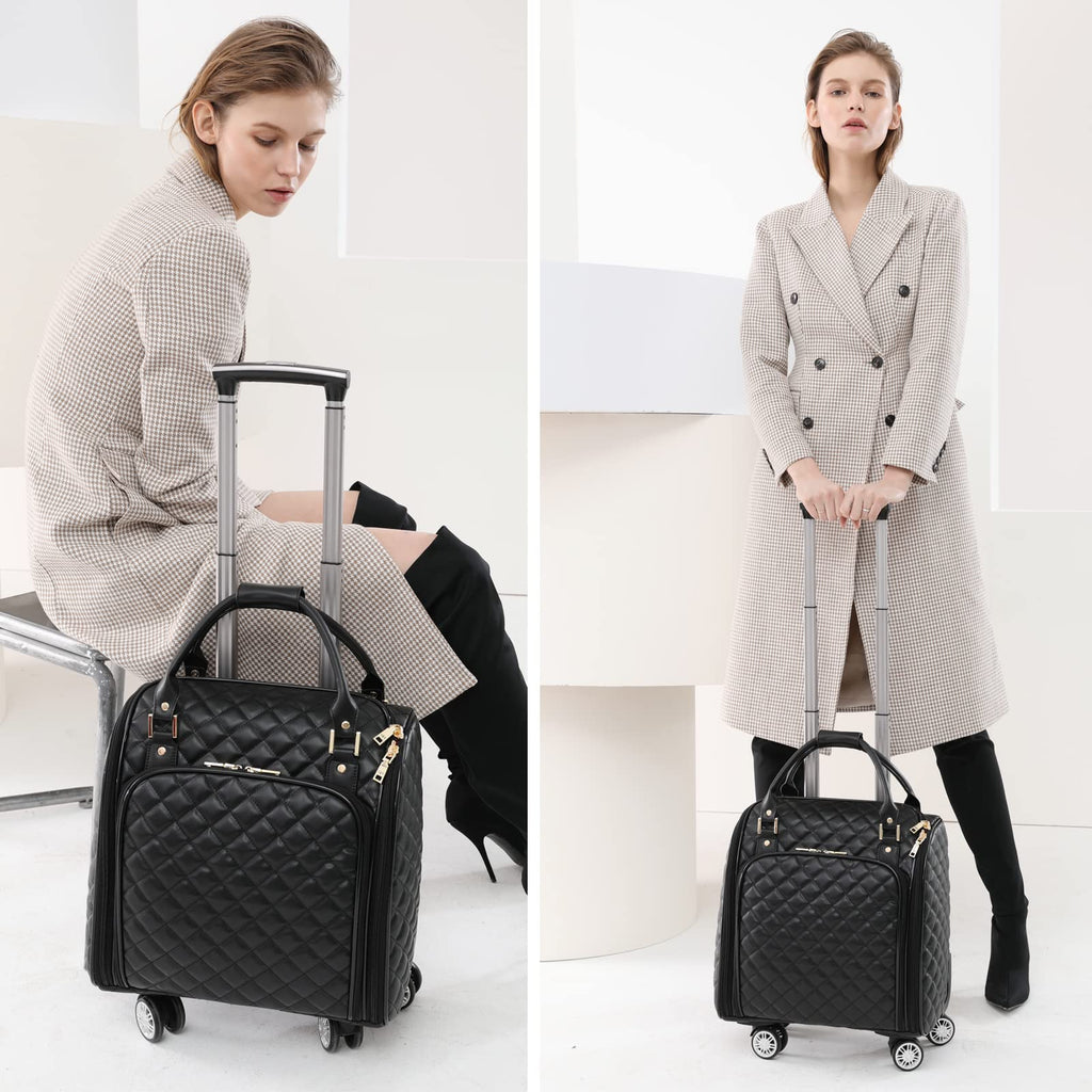 20in Leather Softside Carry on Suitcases