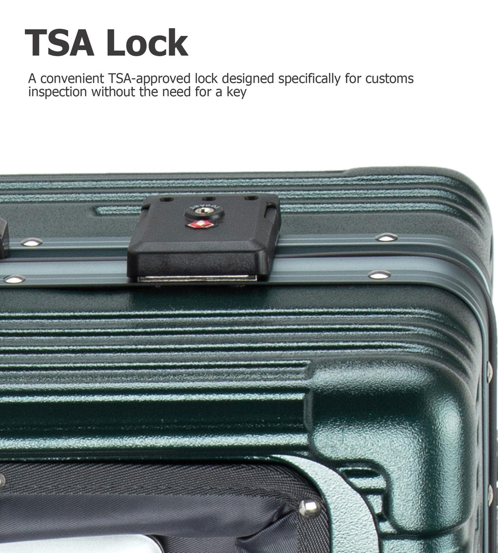 20.8"X15"X8.7 Airline Approved Built-In TSA lock Carry on Suitcase, with Cup Holder, USB Port, Phone Holder